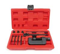 Flywheel Puller 13PCS Versatile Chain Repair Tool Set Motorcycle Chain Remover W/h Red Case Motorcycle Splitter Link Riveter Set