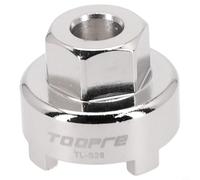 Flywheel Removal Tool, 45# Carbon Steel, 24mm Hex Socket for Single Speed & 4-Notch Freewheel Bikes