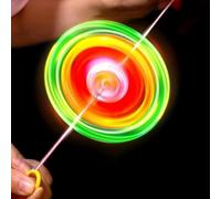 Flywheel Spinning Spinner Fidget Light Rainbow Lightshow Orbital Flash Novelty Adult's Gift Pull Line Flashing Glow in The Dark Wheel Colorful Sorting and Stacking