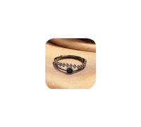 FLYYQMIAO Black Gold Plated Olive Leaf Wheat Statement Rings for Women Men Vintage Vine Leaves Stackable Knuckle Finger Stacking Cocktail Party Double Everyday Ring Jewelry, silver, XG-J0608-21