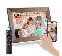 Flyzuni 10.1 Inch Digital Photo Frame with 32GB Storage, WiFi Digital Photo Frame, 1280x800 IPS Touchscreen, Auto Rotate, Wall Mount, Share
