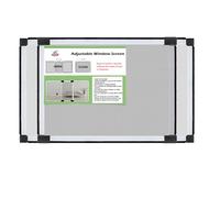 Flyzzz Adjustable Sliding Window Ventilating Screen, Aluminum Frame Anti Mosquito Window Screen for Rolling Doors and Windows (15.74 Inches High By 21-40 Inches Wide, B)