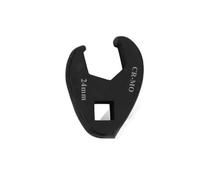 FLZOSPER 1/2” Drive Metric 24mm Fractional Crowfoot Flare Nut Wrench, Fully Polished Ratcheting Crowfoot Wrench，Open End Crows Foot Wrench，Black