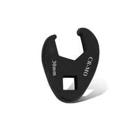 FLZOSPER 1/2” Drive Metric 30mm Fractional Crowfoot Flare Nut Wrench, Fully Polished Ratcheting Crowfoot Wrench，Open End Crows Foot Wrench，Black