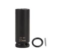 FLZOSPER 1/2 Inch Drive x 20 mm Deep 6-Point Impact Socket，CR-MO