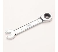 FLZOSPER 1/2-inch SAE Stubby Box End Head Geared Wrench, 72-Tooth Ratcheting Combination Wrench Spanner