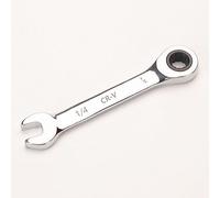 FLZOSPER 1/4-inch SAE Stubby Box End Head Geared Wrench, 72-Tooth Ratcheting Combination Wrench Spanner
