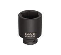 FLZOSPER 3/4 Inch Drive x 1-7/8‘’ Deep 6-Point Impact Socket，42CR-MO，Rack plating，Dimethylene phosphate