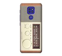 FM AM Wooden Receiver Graphic Case Cover For Motorola Moto G9 Play