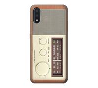 FM AM Wooden Receiver Graphic Case Cover For Samsung Galaxy A01