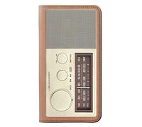 FM AM Wooden Receiver Graphic PU Leather Flip Case Cover For Sony Xperia XZ3