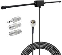 FM DAB Antenna for Stereo Receiver, 4 Type Adapters for Home Stereo Receiver Bose Wave Radio Sony Yamaha, 75 Ohm FM Stereo Antenna