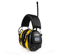 FM/DAB+ Digital Radio, 31 dB Original "Earmuff" with Preset Channel - Extra-Tough Ear Protection Headphones with Smartphone and MP3 Connection with AUX Cable and 2000 mAh Lithium Battery
