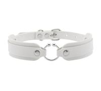 FM FM42 Multicolor PU Simulated Leather Piercing Style O Ring Rivets Collar Choker Necklace, Zinc, No Gemstone