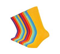 FM London (12-Pack) Bamboo Socks Men - Plain & Patterned Mens Socks Designed to Feel Soft & Resist Odour - Casual & Formal Men's Socks Suitable for any Occasion - Multicoloured & Black Socks Men
