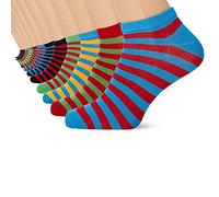 FM London (12-Pack) Bamboo Trainer Socks for Men - Multicolour & Black Ankle Socks Suitable for Sports & Casual Wear - Breathable Bamboo Socks Designed to keep your Feet Cool - Soft Mens Trainer Socks