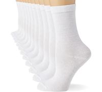 FM London (12-Pack) Boys & Girls School Socks Comfortable Kids Socks with Ergonomic Fit Grey, School Socks Girls & Boys Seamless Socks Children with Durable Design, White, 3-5 UK