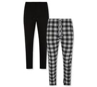 FM London 2-Pack Extra Warm Pyjamas for Men - Lightweight Mens Pyjama Bottoms, Loungewear, and Nightwear - Cotton Rich and Comfort Fit