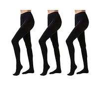 FM London (3-Pack) 100 Denier Black Tights for Women | Comfort Stretch Fit Women's Tights Suitable for All Occasions | Durable, Supportive, Thick Tights