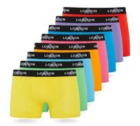FM London 4/8-Pack Mens Boxers with Elastic Waist - Soft Boxer Shorts Men, Stretch Fit Underwear for Everyday Wear - Fitted Hipster Underwear