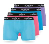 FM London 4/8-Pack Mens Boxers with Elastic Waist - Soft Boxer Shorts Men, Stretch Fit Underwear for Everyday Wear - Fitted Hipster Underwear