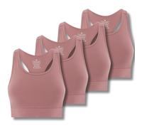 FM London 4pk Racerback Sports Bra (UK, Alpha, M, L, Regular, Regular, Pink)