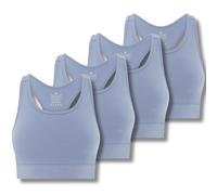 FM London 4pk Racerback Sports Bra (UK, Alpha, S, M, Regular, Regular, Blue)