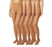 FM London 5-Pack Tights for Women - Comfortable Women's Tights with Stretch Fit Design - 40 Denier - Available in Black, Nude & Navy Colours - Soft and Durable Construction for All Occasions