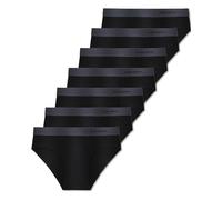 FM London 7-pack Essentials Mens Briefs - Tagless, Cotton Rich, Modern Mens Underpants with Anti-roll elasticated Waistband, Black, M