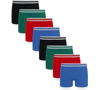 FM London 8-Pack Boys Boxers with Elastic Waistband - Comfort Fit Kids Hipster Boxer Shorts in a Range of Colours - Cotton Rich Boys' Underwear with Durable Construction - Super Soft