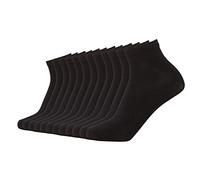 FM London Mens (12-pack) Bamboo Trainer For Ankle Socks, Black, 6-8 UK