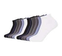 FM London Mens (12-pack) Bamboo Trainer For Ankle Socks, Multicolour (Dark Assorted), 6-8 UK