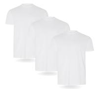 FM London 3/5-Pack Mens T Shirt - Premium Weight T-Shirts with Lightly Fitted Design - Super Soft T-Shirt Made with 100% Cotton - Stretch Men's T-Shirts for Any Occasion - Durable Comfort Fit White
