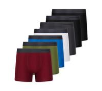 FM London Mens 7-pack Boxers, Dark Assorted, 4XL UK