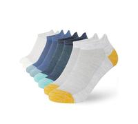 FM London 8-pack Mens Bamboo Trainer Socks - Super Soft, Breathable, Odour Resistant Ankle Socks with Protective Heel Tab