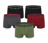 FM London Mens Super Soft Bamboo (5-pack) Boxer Shorts, Dark Assorted, M UK