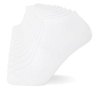 FM London Unisex (12-pack) Trainer Socks, White, 6-8 UK