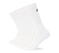FM London Unisex (8-pack) Cushioned Sports Socks, White, 3-5 UK