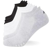 FM London Unisex (8-pack) Cushioned Trainer Socks, Assorted, 3-5 UK