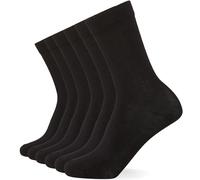 FM London Womens (6-pack) Bamboo Socks, Black, 4-8 UK