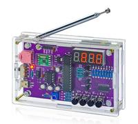 FM Radio Electronics Kit Build Your Own FM Radio Soldering Practice Kits 87-108MHz Receiver With 2 Power Modes DIY Solder Set Ideal Starter Project for Christmas Birthday Adults Kids Beginners EK1989