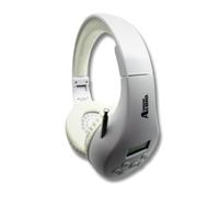 FM Radio Headphones Adjustable with Pull-Out Antenna - Portable Personal Radio for Walking Jogging Relaxing | Battery Powered | 2 AA Batteries Not Included (White)