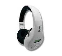 FM Radio Headphones Adjustable with Pull-Out Antenna - Portable Personal Radio for Walking Jogging Relaxing | Battery Powered | 2 AA Batteries Not Included (White & Black)