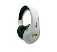 FM Radio Headphones Adjustable with Pull-Out Antenna - Portable Personal Radio for Walking Jogging Relaxing | Battery Powered | 2 AA Batteries Not Included (White & Army Green)