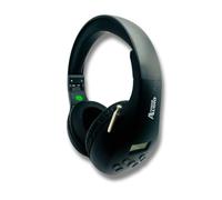 FM Radio Headphones Adjustable with Pull-Out Antenna - Portable Personal Radio for Walking Jogging Relaxing | Battery Powered | 2 AA Batteries Not Included (Black)
