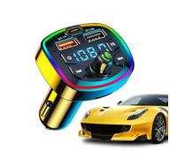 FM Transmitter for Car | Digital Display Transmitter | 2-Port Fast Charging FM Radio Adapter | for Phone PC Travel Commuting Hands-Free Calling
