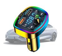 FM Transmitter for Car - LED Display Adapter - 2-Port Fast Charging FM Radio Adapter | for Travel Commuting Road Trip Driving Hands-Free Calling