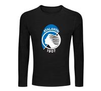 Fm10 Atalanta Bergamo DEA Nerazzurri Sport Shirt Men's 100% Cotton Tee Crewneck Unisex Long Sleeve T-Shirt Black S