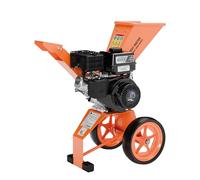 FM6DD-ADJ 6hp Petrol Wood Chipper with Rotatable Hopper - Direct Drive, Compact & Portable - Capacity Up to 50mm (2 inches) with Enhanced Anti-Blocking System (Wood Chipper With Spare Blades)