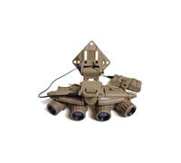 FMA Airsoft Paintball Non-functioning GPNVG18 Night Vision Goggles Model Tactical Hunting Cosplay Dummy NVG L4G19 Helmet Shroud Mount Plastic Set (DE)